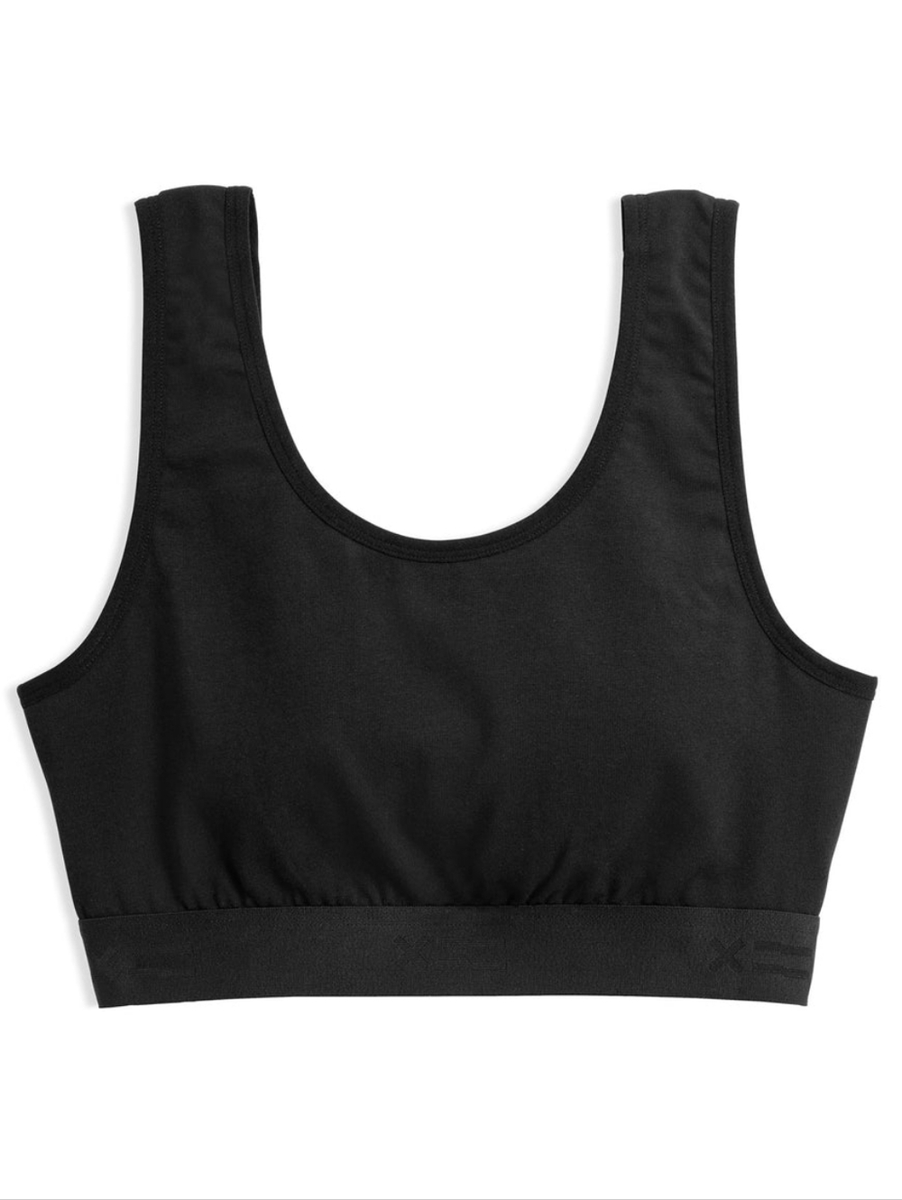 TomboyX Essentials Soft Bra in all black, size 3X